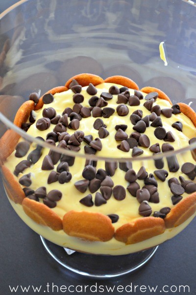 add pudding and chocolate chips