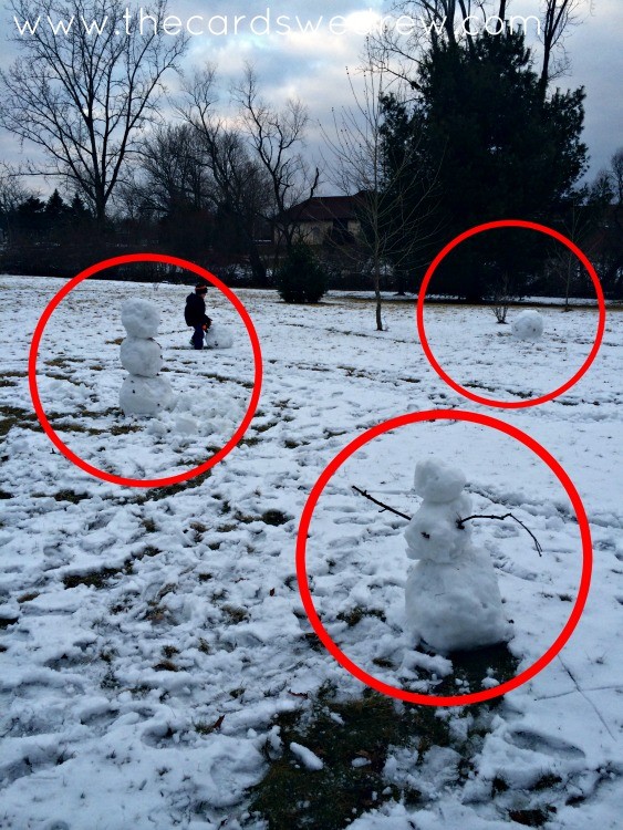 building snowmen