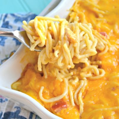 cheesy chicken spaghetti with velvet