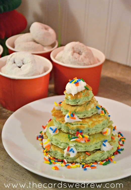 Christmas Tree Pancake Stacks