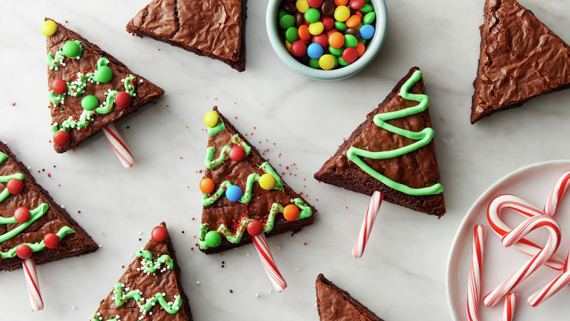 holiday tree brownies