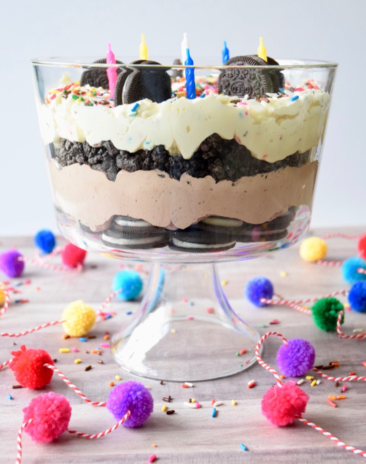 birthday oreo trifle