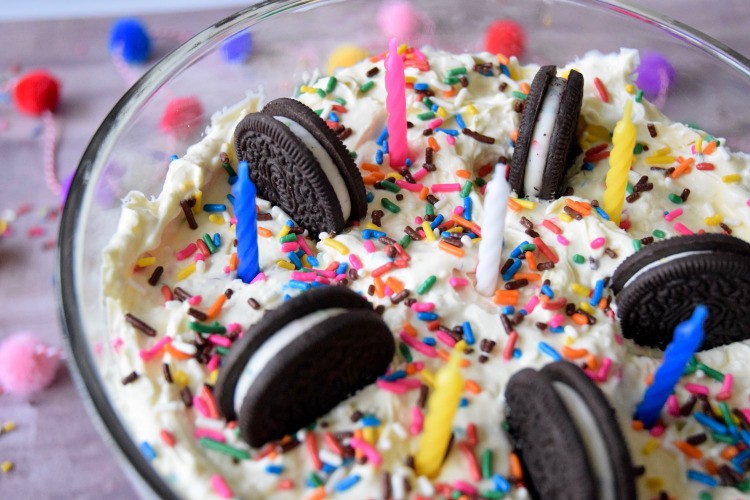 birthday oreo trifle dessert