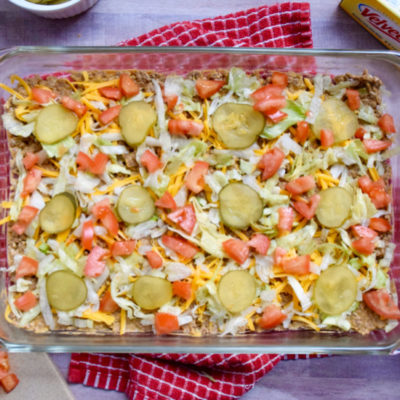 cheeseburger dip with Velveeta