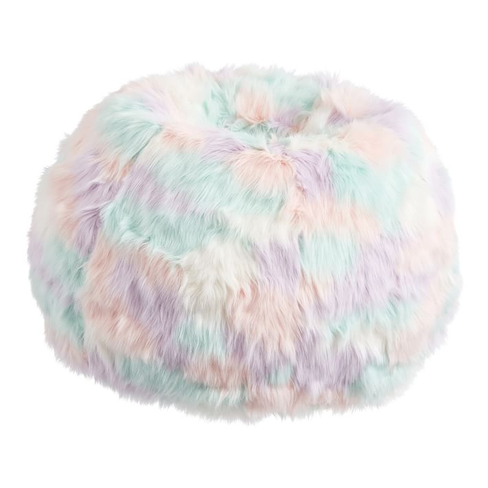 Unicorn Faux-Fur Bean Bag Chair