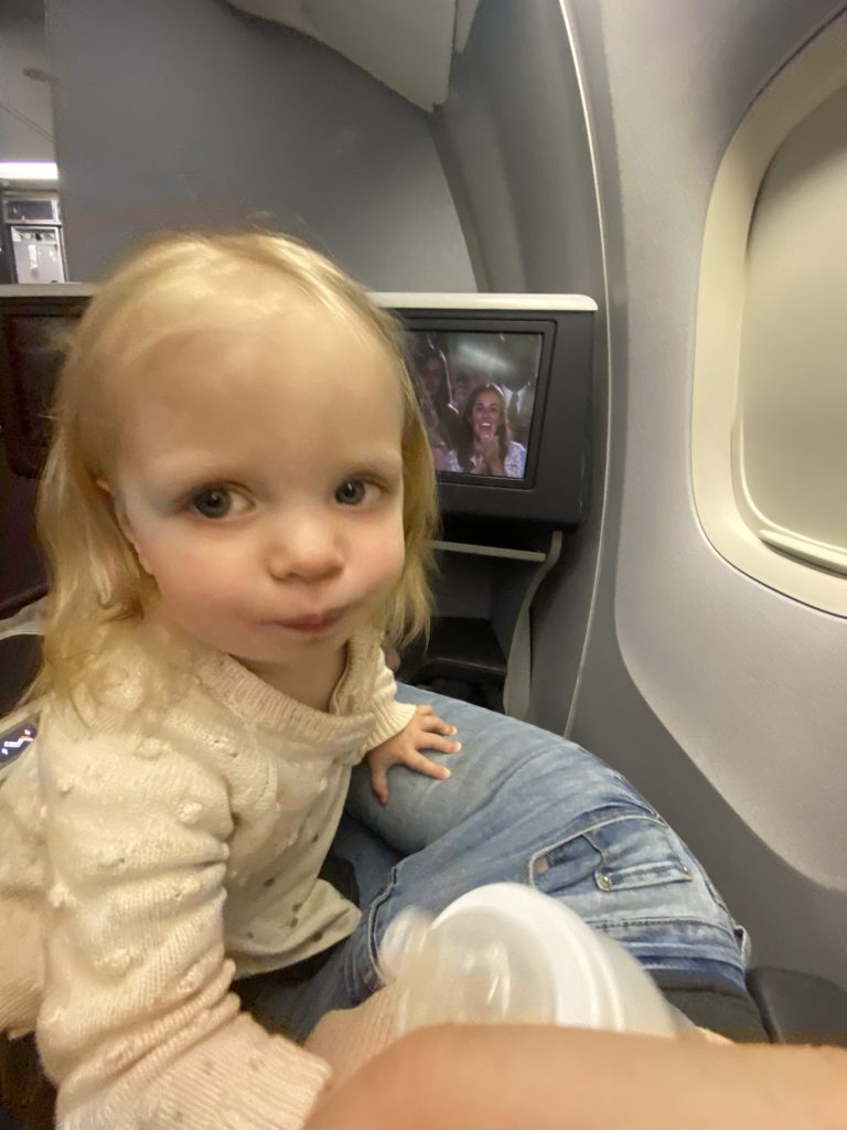 flying business with a baby