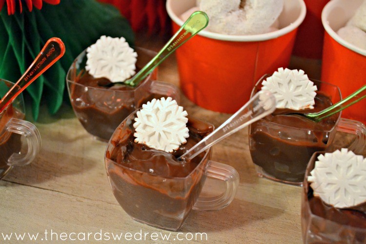 mini hot chocolate pudding cups