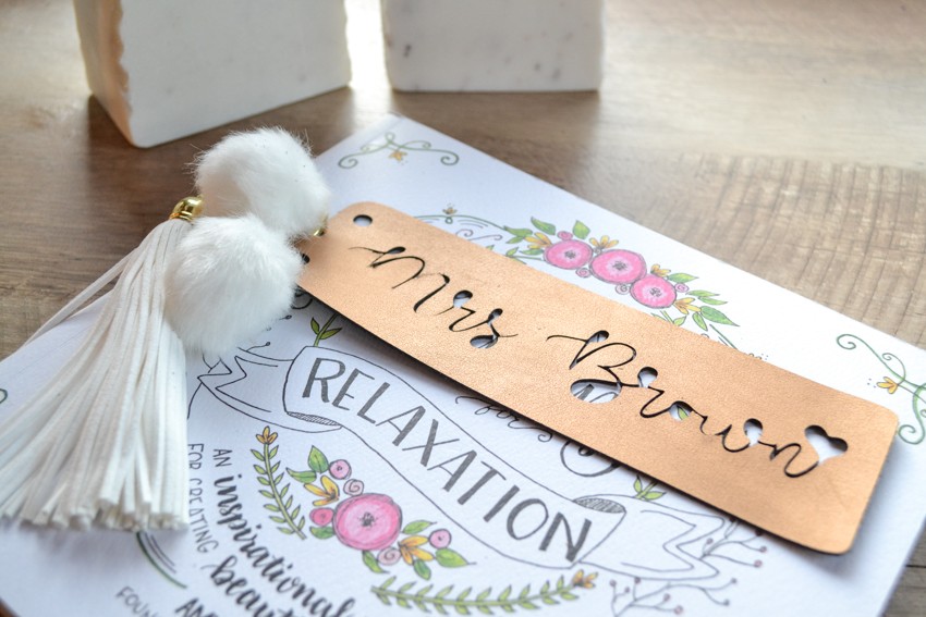 leather bookmark with cricut