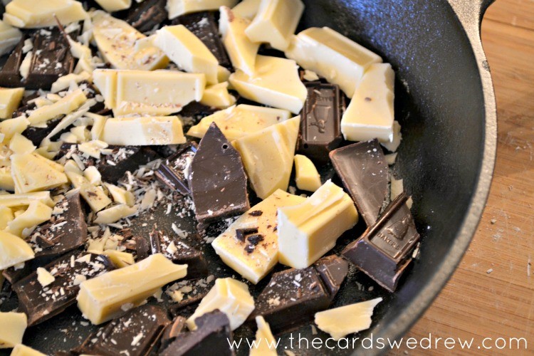 white and milk chocolate chopped