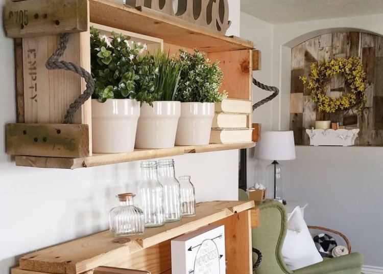 farmhouse shelving