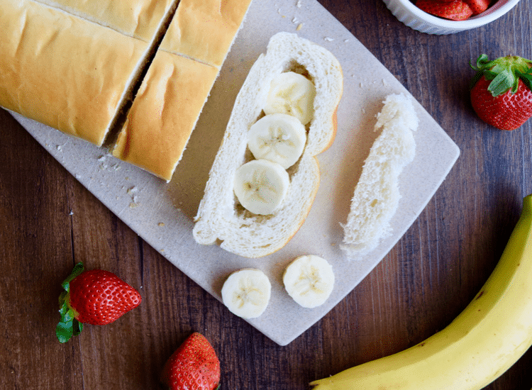 Banana in sourdough bread