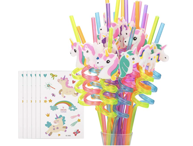 Unicorn reusable straws
