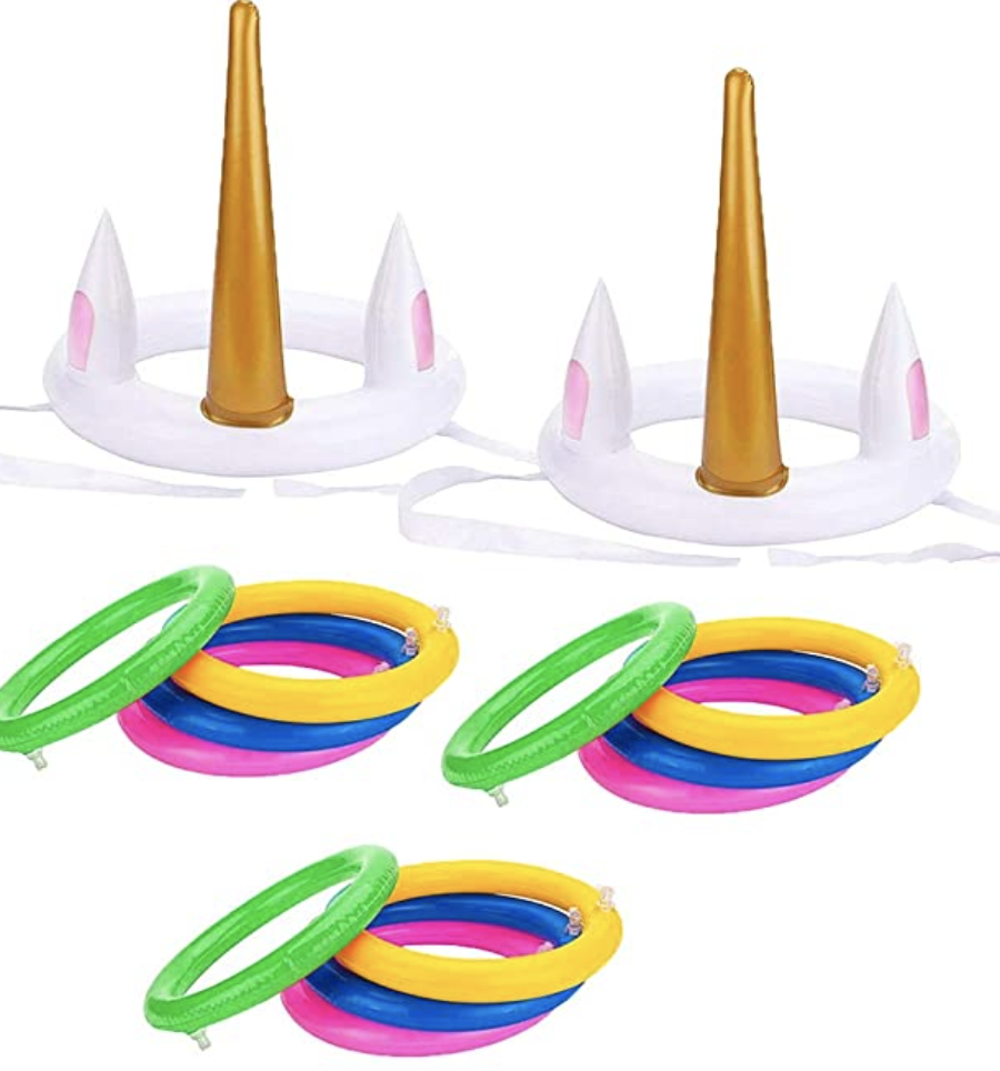 Unicorn party game inflatable toss