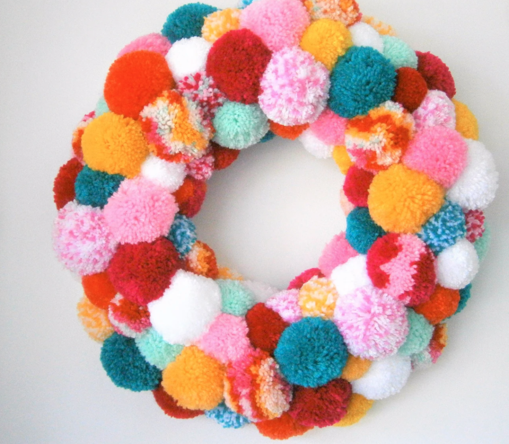 pom pom wreath